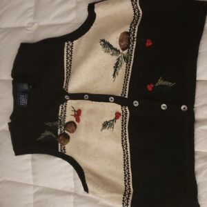 Christmas Vest CRAZY HORSE Liz Claiborne company
